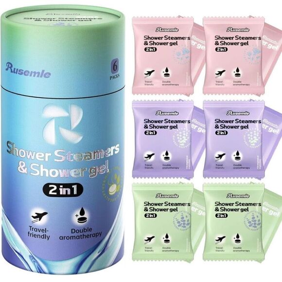 Shower Steamers Aromatherapy 6 Pack Stress Relief SPA Stocking Stuffers - Picture 1 of 4